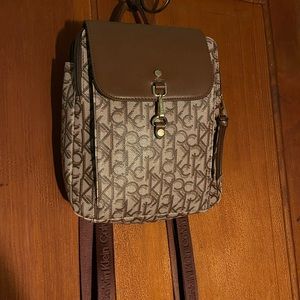 Calvin Klein signature backpack in brown